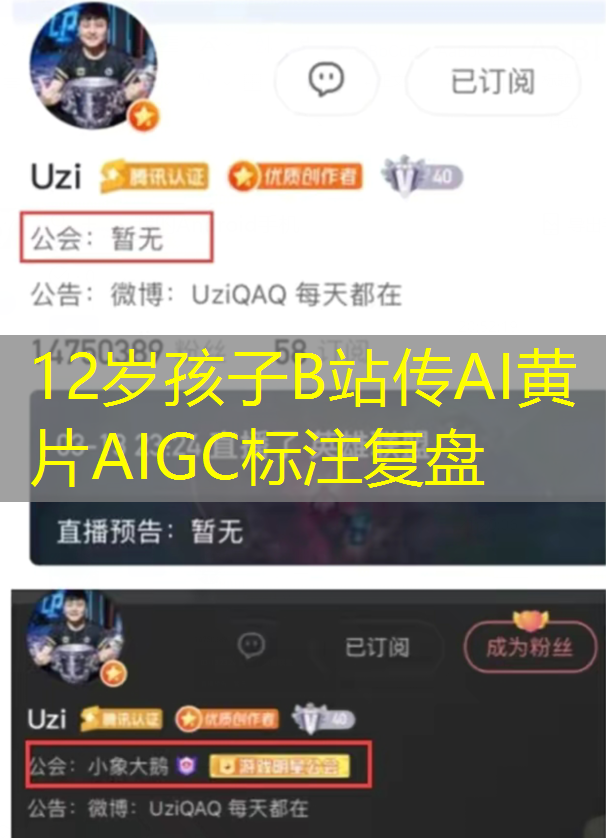 12岁孩子B站传AI黄片AIGC标注复盘