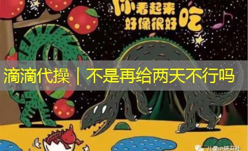 滴滴代操｜不是再给两天不行吗