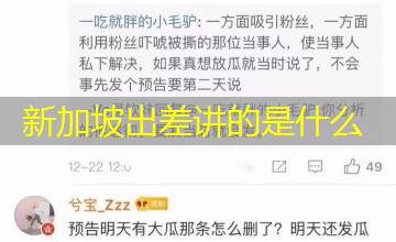 新加坡出差讲的是什么
